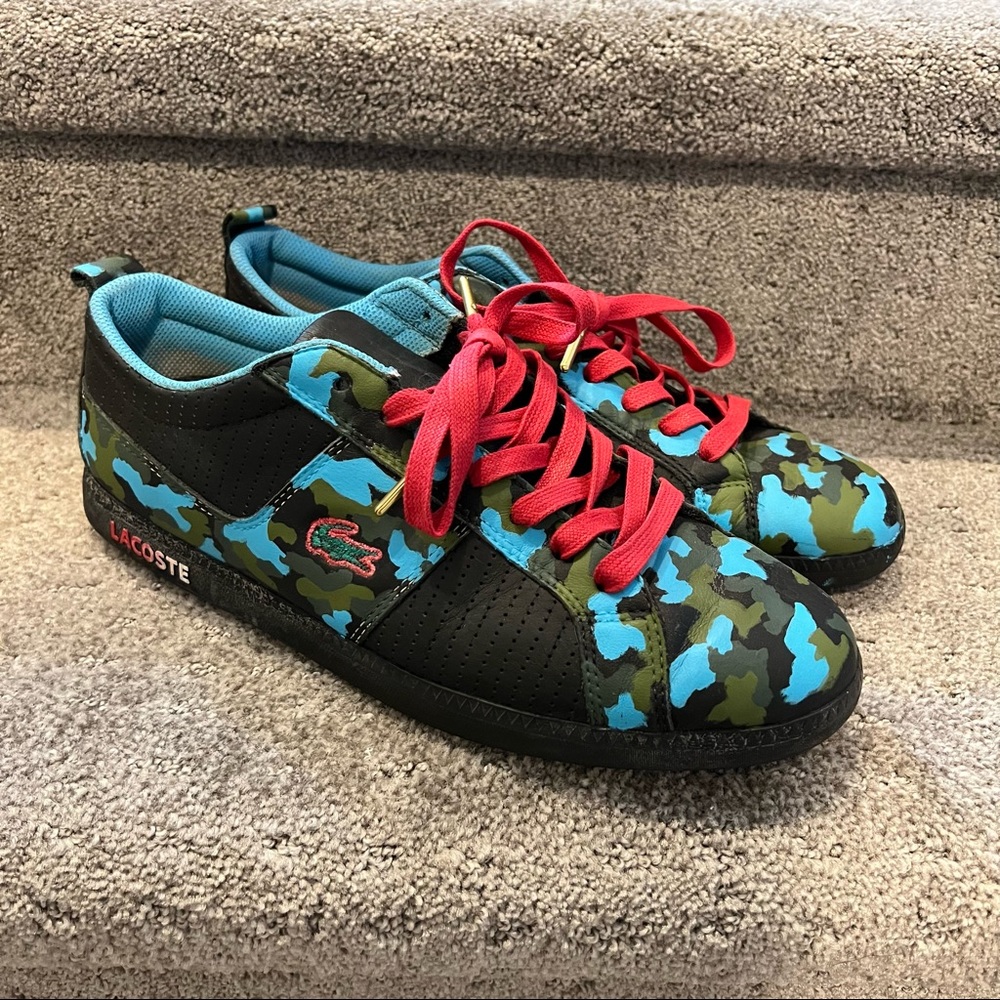 Lacoste custom camo shoes